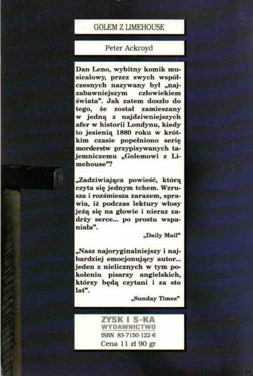 Golem z limehouse. PETER ACKROYD