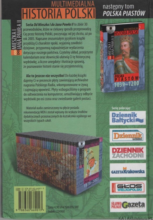 Multimedialna historia Polski. Zestaw 28 ksiażek i płyt. PRACA ZBIOROWA