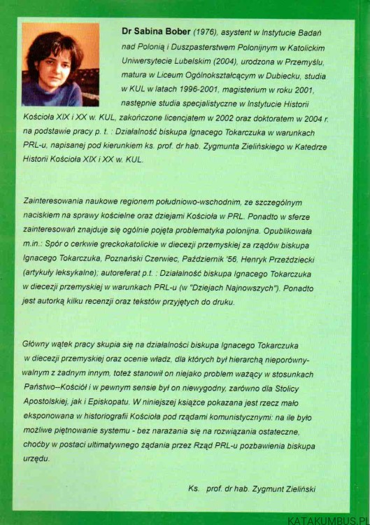 Persona non grata. Biskup Ignacy Tokarczuk i władze PRL. SABINA BOBER
