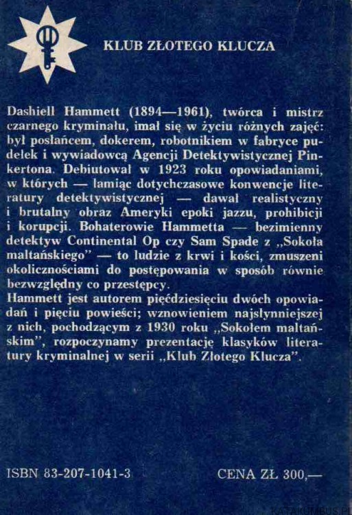 Sokół Maltański. DASHIELL HAMMETT