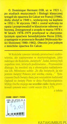 Dajmy się odnowić. DOMINIQUE HERMANT OSB