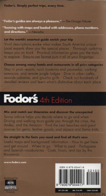 Fodor's South America. PRACA ZBIOROWA