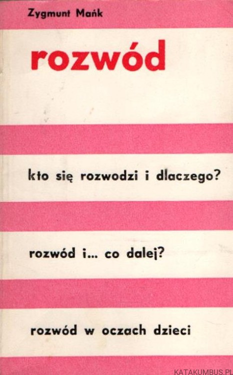 Rozwód. ZYGMUNT MAŃK