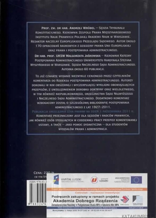 Kodeks postępowania administracyjnego. MAŁGORZATA JAŚKOWSKA, ANDRZEJ WRÓBEL 2