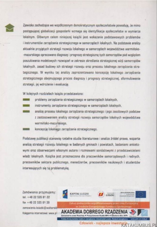 Zarządzanie strategiczne w samorządach lokalnych. HENRYK GAWROŃSKI_2