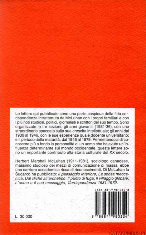 Corrispondenza 1931-1979. MARSHALL MCLUHAN (j. włoski)