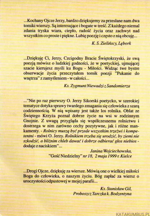 Słuchaj rytmu serca. o. JERZY SIKORSKI OMI