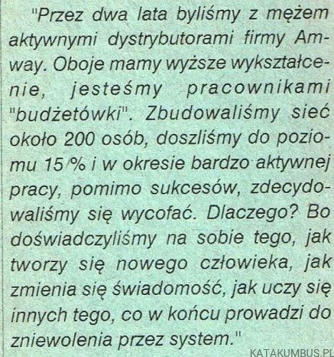 Amway / Ks. Andrzej Zwoliński