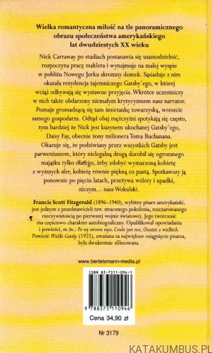 Wielki Gatsby. F. SCOTT FITZGERALD