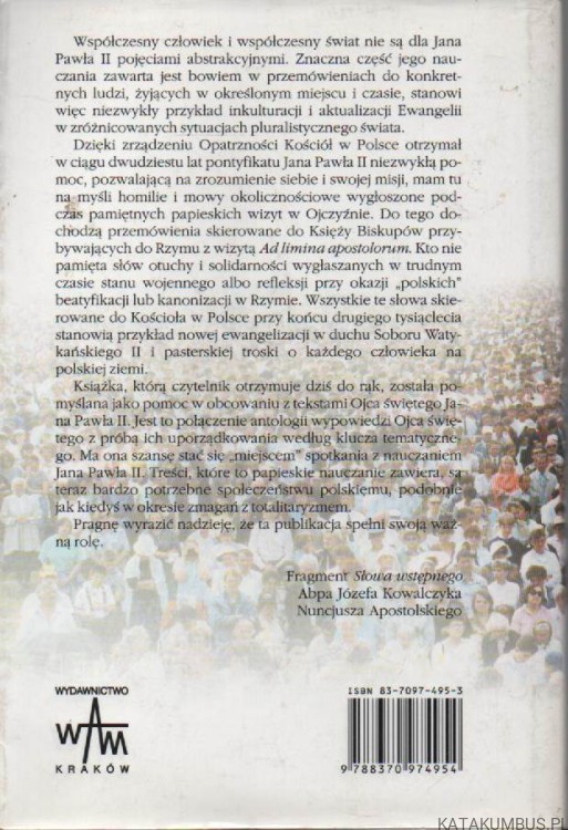 Jan Paweł II do Kościoła w Polsce. Opr. Ks. ZDZISŁAW WIETRZAK SJ 2