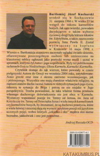 Notes grecki i inne wiersze. BARTŁOMIEJ JÓZEF KUCHARSKI OCD 2