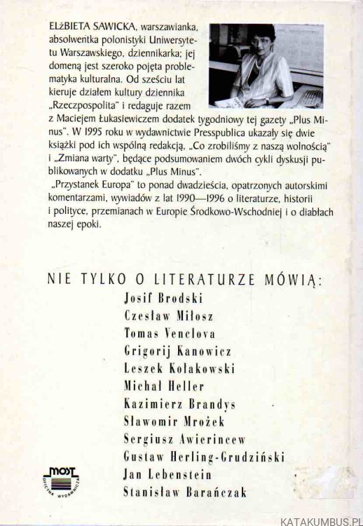 Przystanek Europa. ELŻBIETA SAWICKA