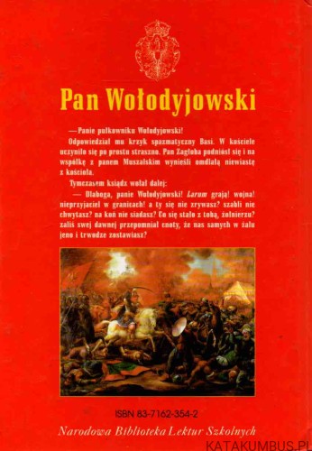 Pan Wołodyjowski. HENRYK SIENKIEWICZ