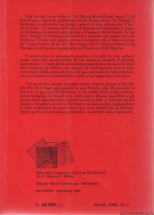 La Parola Quotidiana. FRANCO CECCHIN
