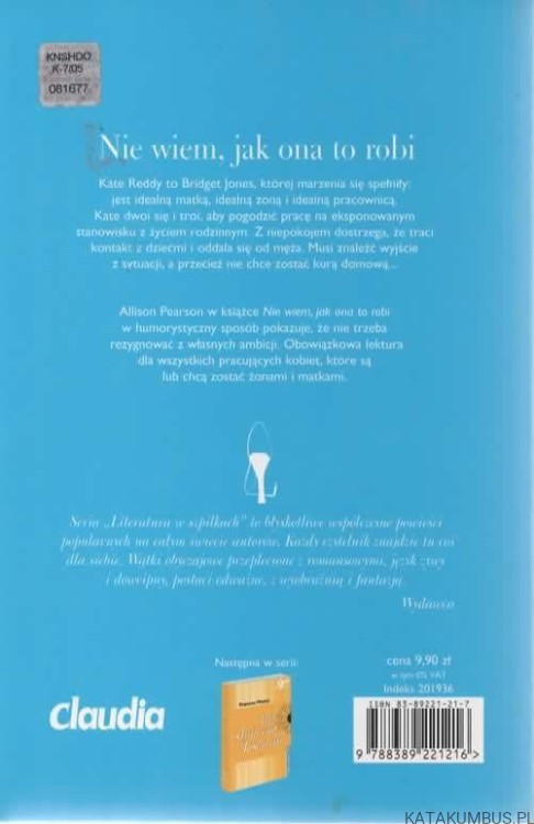 Nie wiem jak ona to robi. ALLISON PEARSON