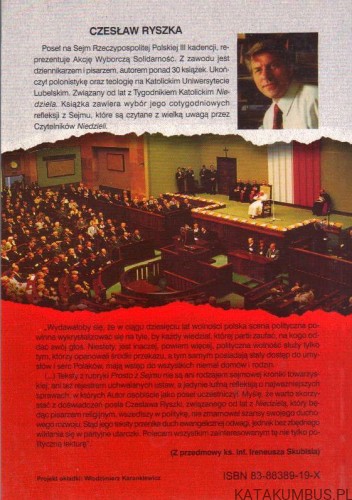 Prosto z sejmu. CZESŁAW RYSZKA