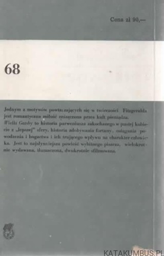 Wielki Gatsby. F. SCOTT FITZGERALD