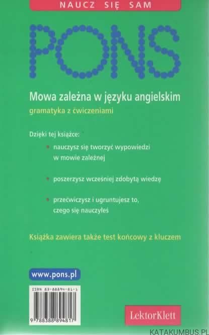 Mowa zależna w języku angielskim. PRACA ZBIOROWA