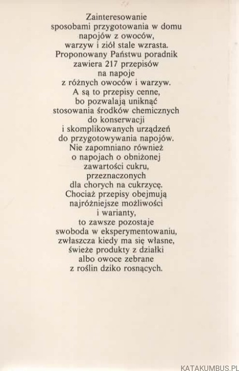 Napoje z owoców i warzyw. dr VLADIMIR KOTT