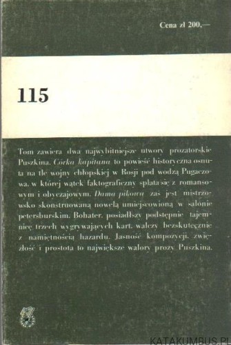 Córka Kapitana Dama Pikowa. ALEKSANDER PUSZKIN