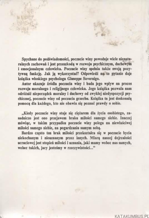 Poczucie winy. GIUSEPPE SOVERINGO