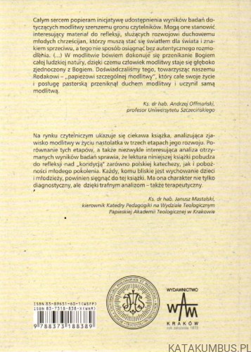 Modlitwa dzieci i młodzieży na poszczególnych etapach edukacji. CZESŁAWA MARGARITA SONDEJ OSU, BEATA WAWRZKIEWICZ