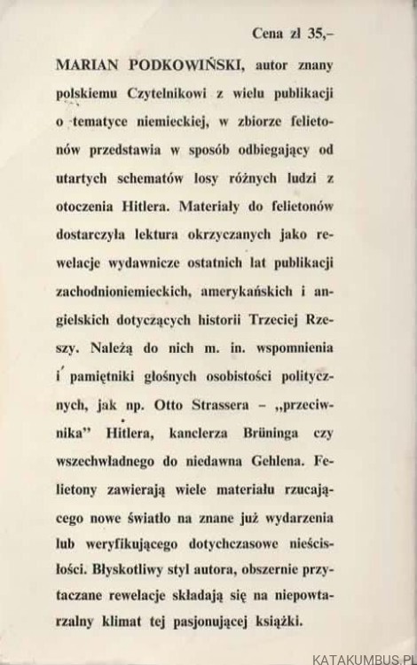 W kręgu Hitlera. MARIAN PODKOWIŃSKI