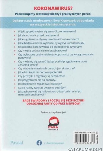 Koronawirus. Wszystko co musisz wiedzieć żeby się zabezpieczyć. dr n. med. EWA KRAWCZYK
