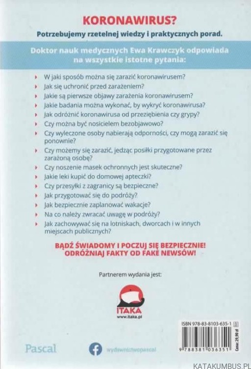 Koronawirus. Wszystko co musisz wiedzieć żeby się zabezpieczyć. dr n. med. EWA KRAWCZYK