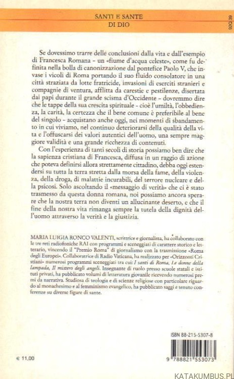 Francesca Romana. La santa della solidarieta e della speranza. MARIA LUIGIA RONCO VALENTI