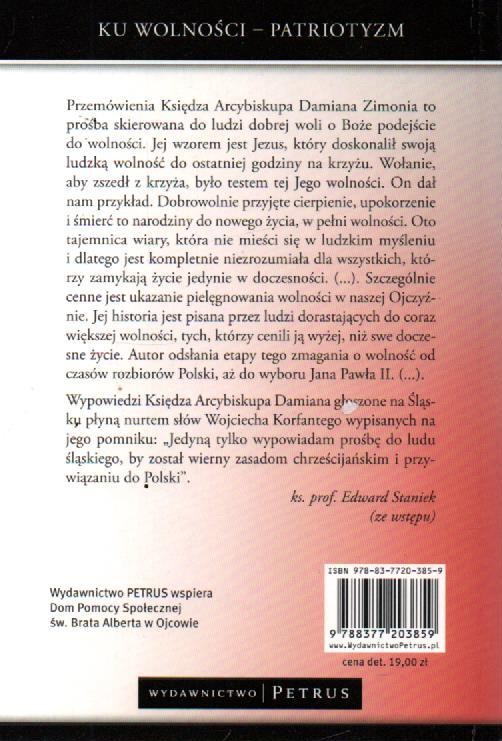 Ku wolności. Patriotyzm. abp. DAMIAN ZIMOŃ