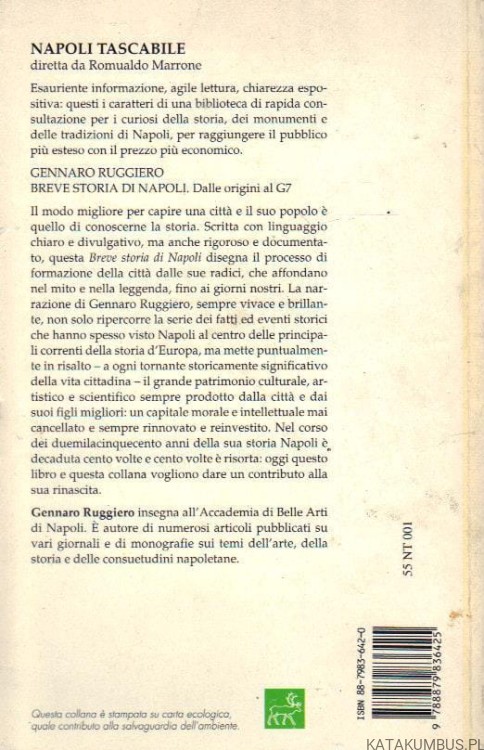 Breve storia di Napoli. Dalle origini al G7. GENNARO RUGGIERO (j. włoski)