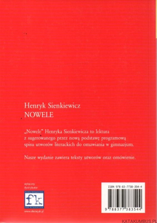 Nowele. HENRYK SIENKIEWICZ