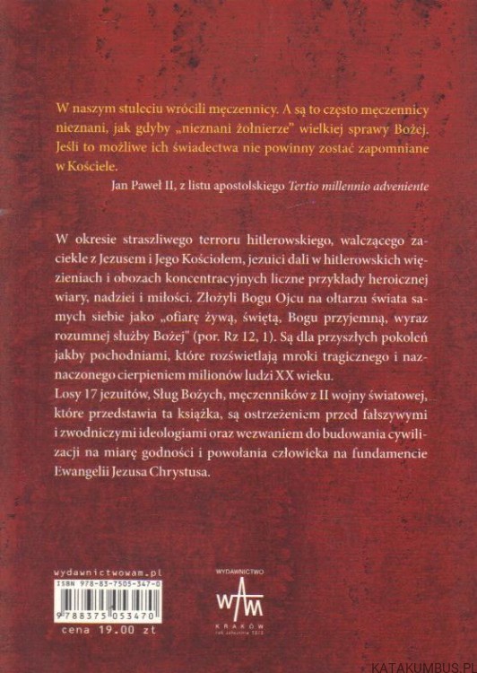 Oblicza cierpienia i miłości. STANISŁAW CIEŚLAK SJ