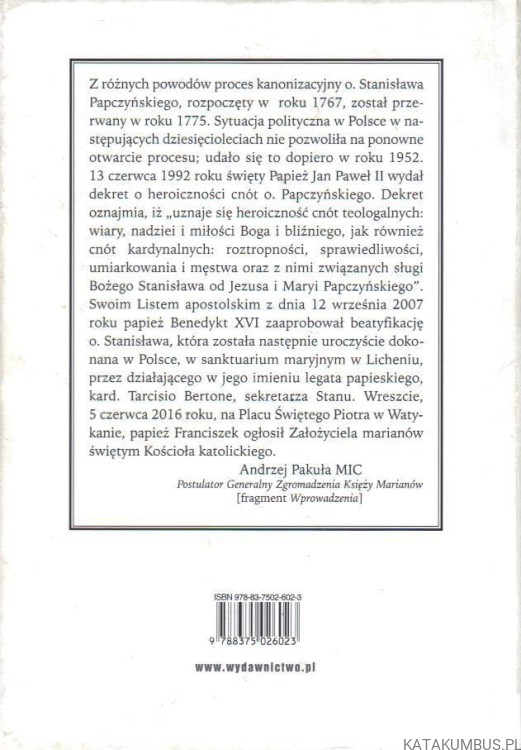 Pod sztandarem Niepokalanej. Ilustrowana historia św. Stanisława Papczyńskiego. Opr. KAZIMIERZ KRZYŻANOWSKI MIC