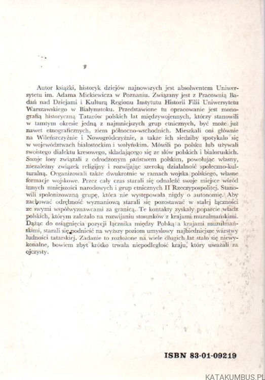 Tatarzy Polscy 1918-1939. ALI MIŚKIEWICZ