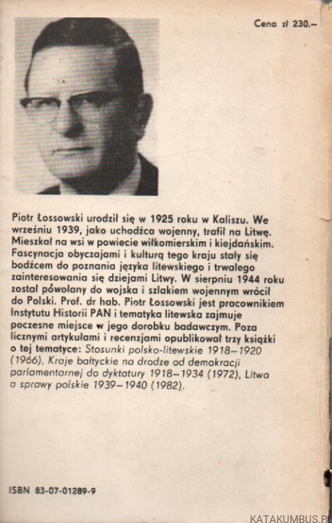 Po tej i tamtej stronie Niemna. PIOTR ŁOSSOWSKI