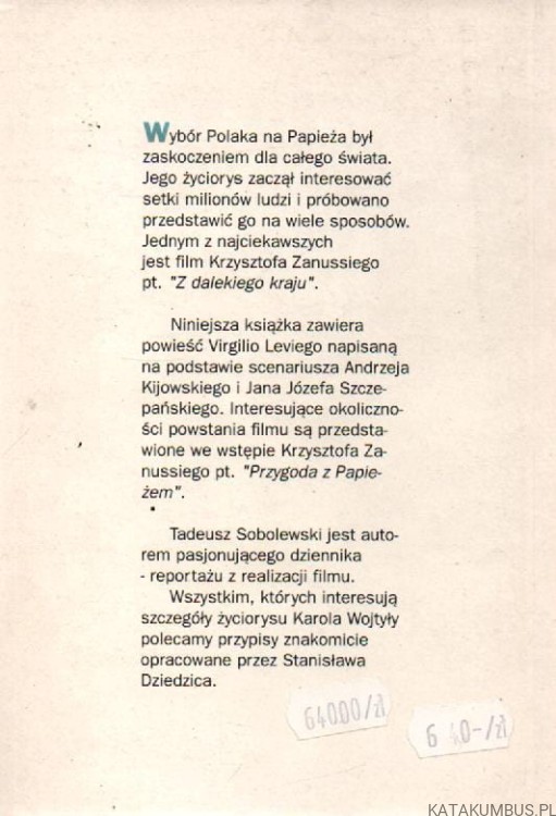Z dalekiego kraju. VIRGILIO LEVI