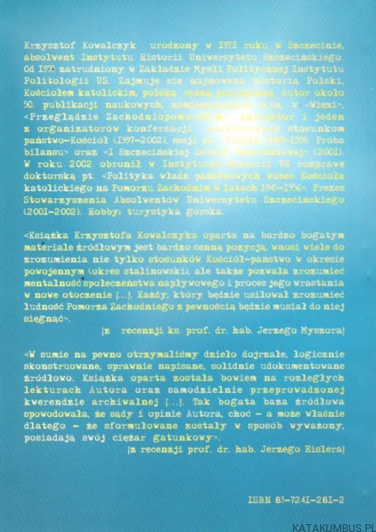 W walce o rząd dusz. KRZYSZTOF KOWALCZYK