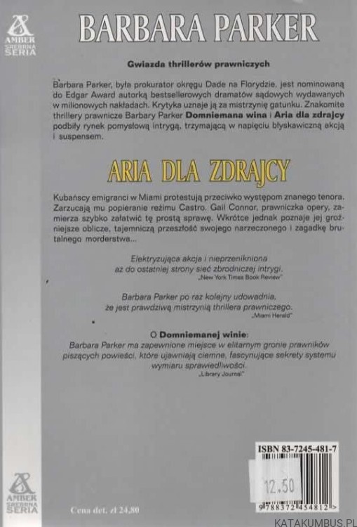 Aria dla zdrajcy. BARBARA PARKER