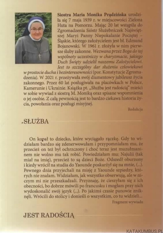 Służba jest radością. S.M. DAMIANA SZMIDT, S.M. JOANNA PODESZWA
