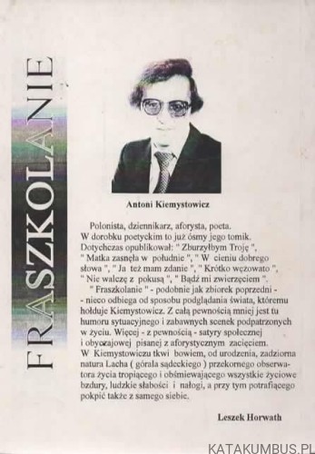 Fraszkolanie. ANTONI KIEMYSTOWICZ