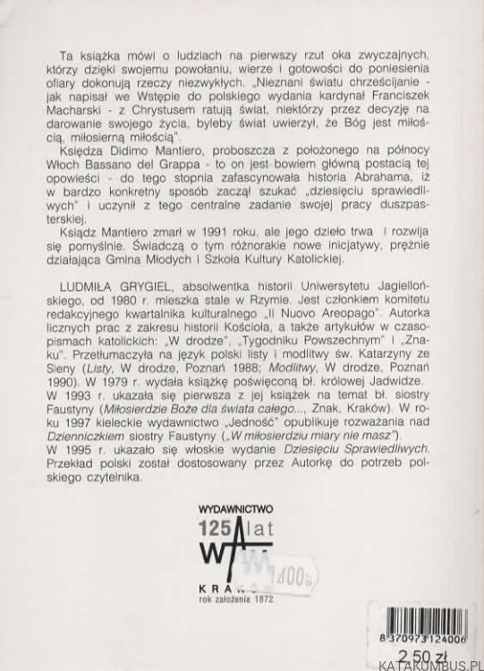 Dziesięciu sprawiedliwych. LUDMIŁA GRYGIEL