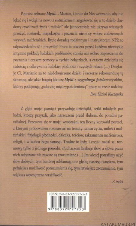 Myśli z wygodnego fotela. MARIAN SZCZEPANOWICZ