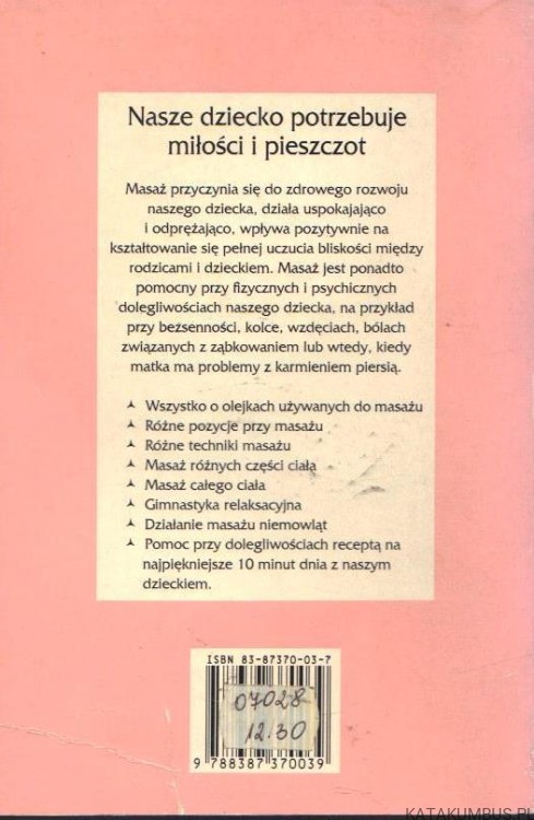 Masaż niemowląt. MARTINA SCHNOBER-SEN