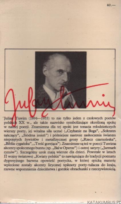 Kwiaty polskie. JULIAN TUWIM