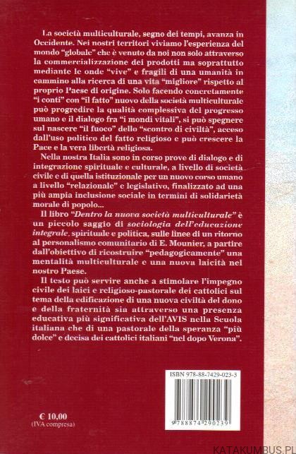 Dentro la nuova societa multiculturale ( j. włoski). LUCIANO NICASTRO