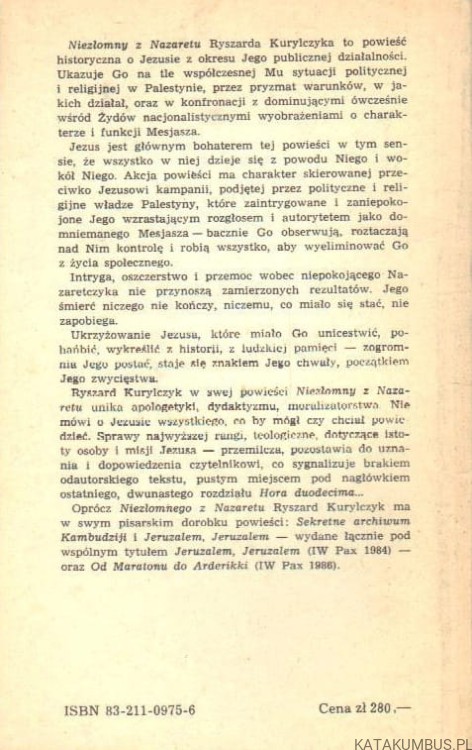 Niezłomny z Nazaretu. RYSZARD KURYLCZYK