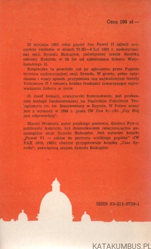 Wielkie tematy soboru. JOSEF IMBACH