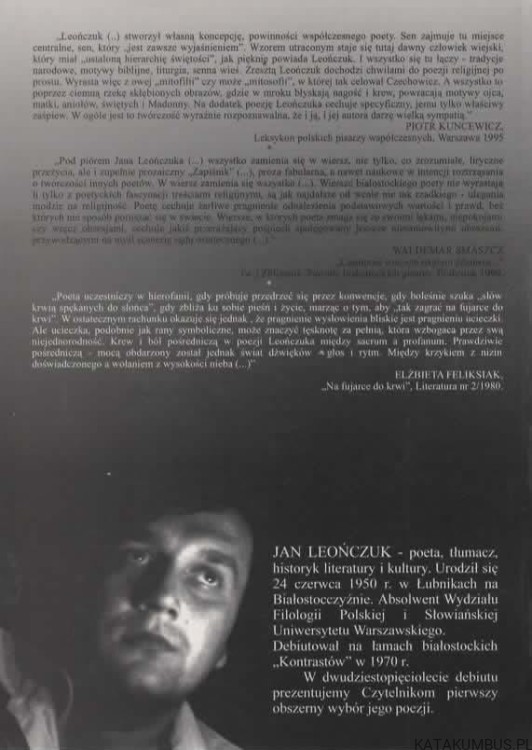 Wiersze wybrane. JAN LEOŃCZUK